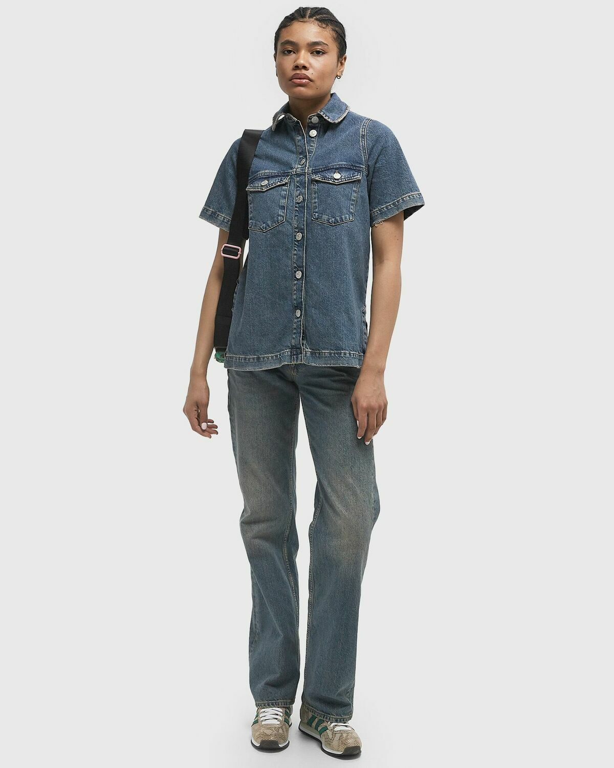 Envii ENMASS SS SHIRT 7215 Blue Womens Shirts & Blouse
