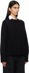 Guest in Residence Black Cozy Crew Sweater