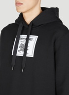 Logo Patch Hooded Sweatshirt in Black