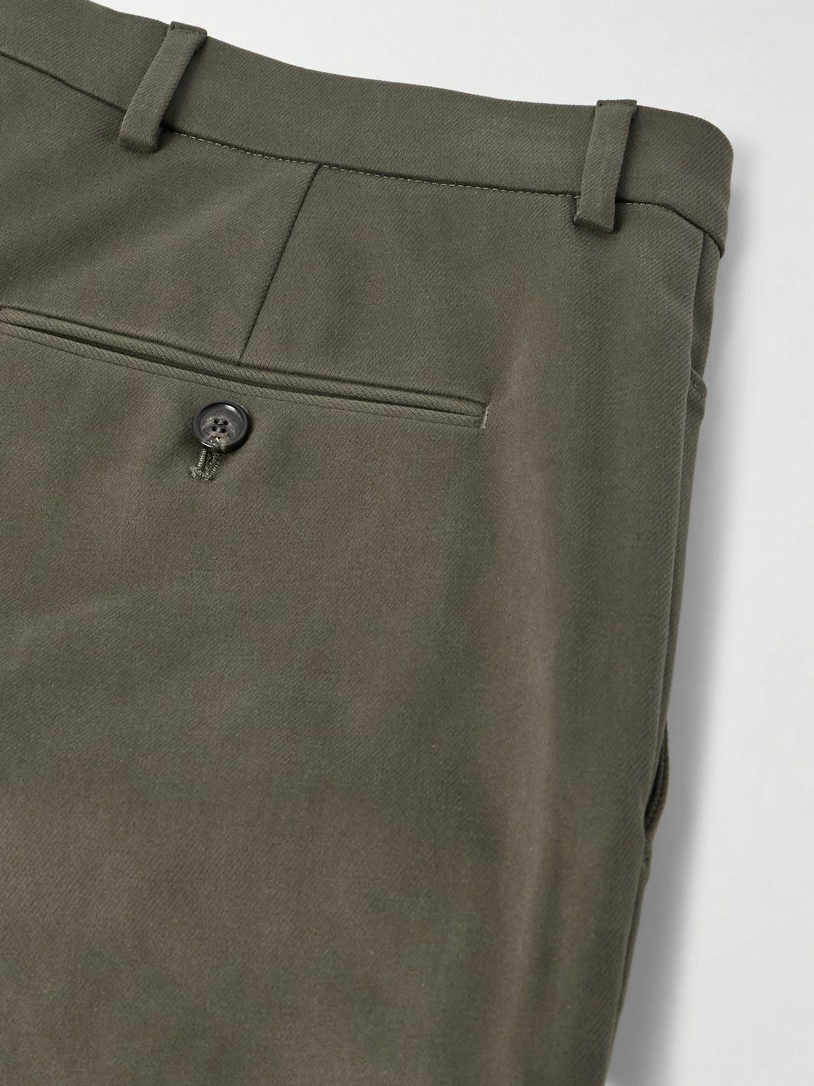 Loro Piana - Jarno Austin Straight-Leg Stretch-Cotton Twill Trousers - Green