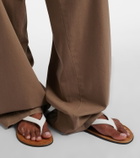 The Row Fadry cotton-blend gabardine wide-leg pants