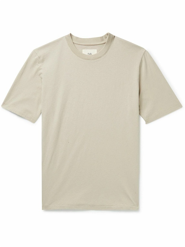 Photo: Folk - Cotton-Jersey T-Shirt - Neutrals