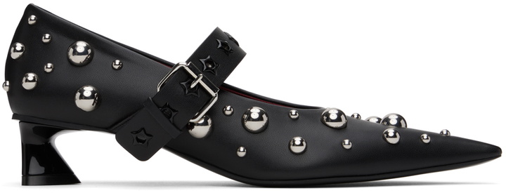 Photo: Stella McCartney Black Elsa Studded Kitten Heels