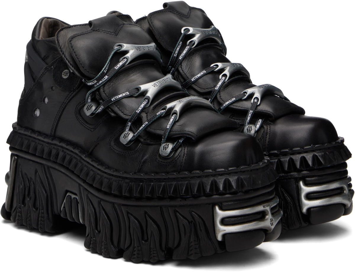 VETEMENTS Black New Rock Edition Platform Sneakers