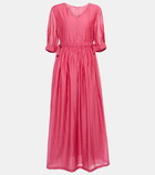 'S Max Mara Flavia cotton and silk voile maxi dress