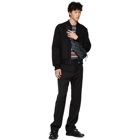 Stella McCartney Black No Smile No Service Conrad Bomber Jacket