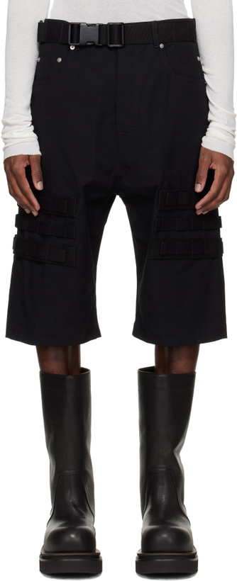 Photo: Rick Owens Black Temple Geth Cargo Shorts