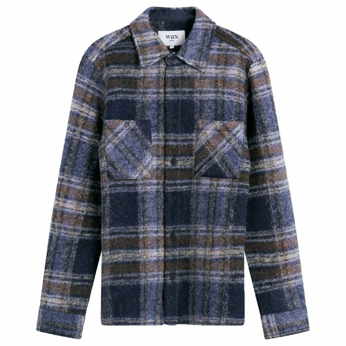 Wax London Men's Whiting Twin Weave Overshirt in Black Wax London