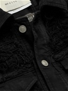 1017 ALYX 9SM - Blackmeans Embellished Distressed Denim Jacket - Black