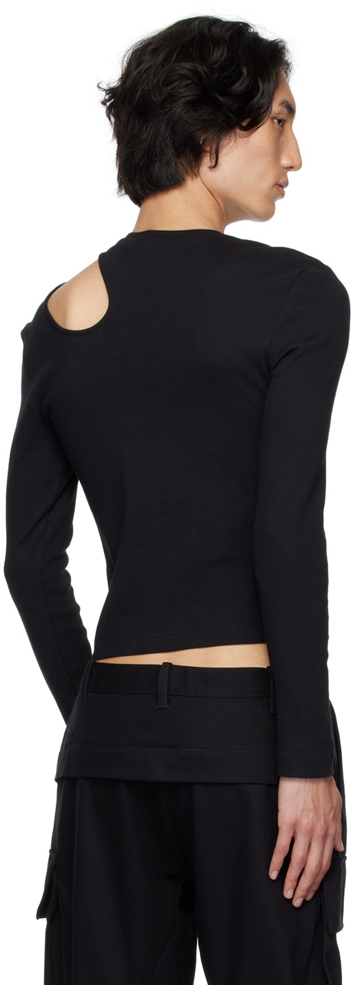 K.NGSLEY Black Romain Long Sleeve T-Shirt
