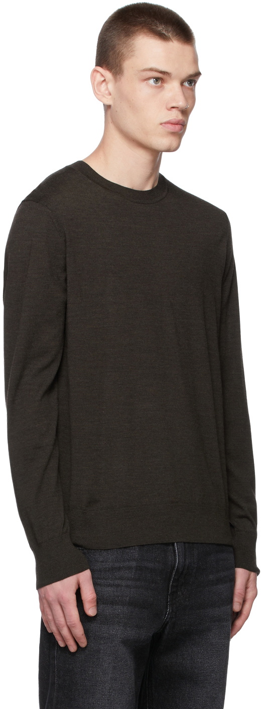 Theory Brown Wool Crewneck Sweater Theory