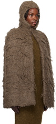 Rick Owens Brown Porterville Cape Jacket