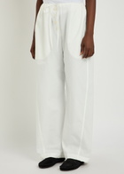 Studio Nicholson Drawstring Straight-leg Cotton Trousers White