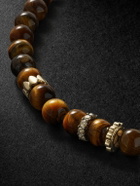 Sydney Evan - 14-Karat Gold, Tiger's Eye and Diamond Necklace