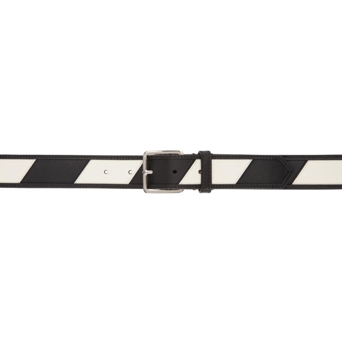 Photo: Calvin Klein 205W39NYC Reversible Black and White Stripe Belt