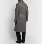 Paul Stuart - Piped Puppytooth Cashmere Robe - Gray