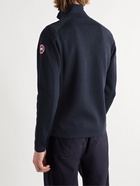 Canada Goose - Stormont Slim-Fit CORDURA-Trimmed Merino Wool Half-Zip Sweater - Blue