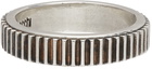 Emanuele Bicocchi Silver Serrated Band Ring