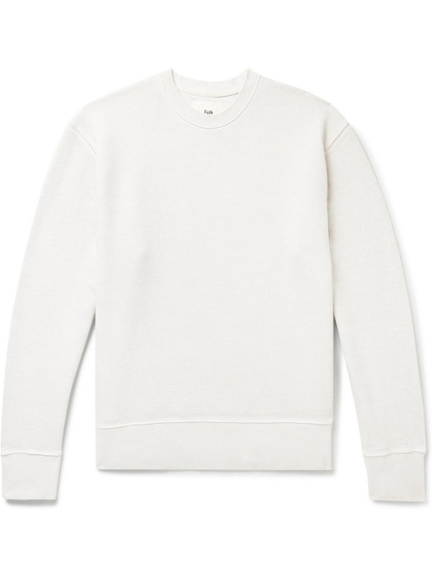 Photo: FOLK - Boxy Cotton-Jersey Sweatshirt - Gray