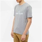 Stone Island Men's Stitches Logo Sleeve T-Shirt in Grey Marl