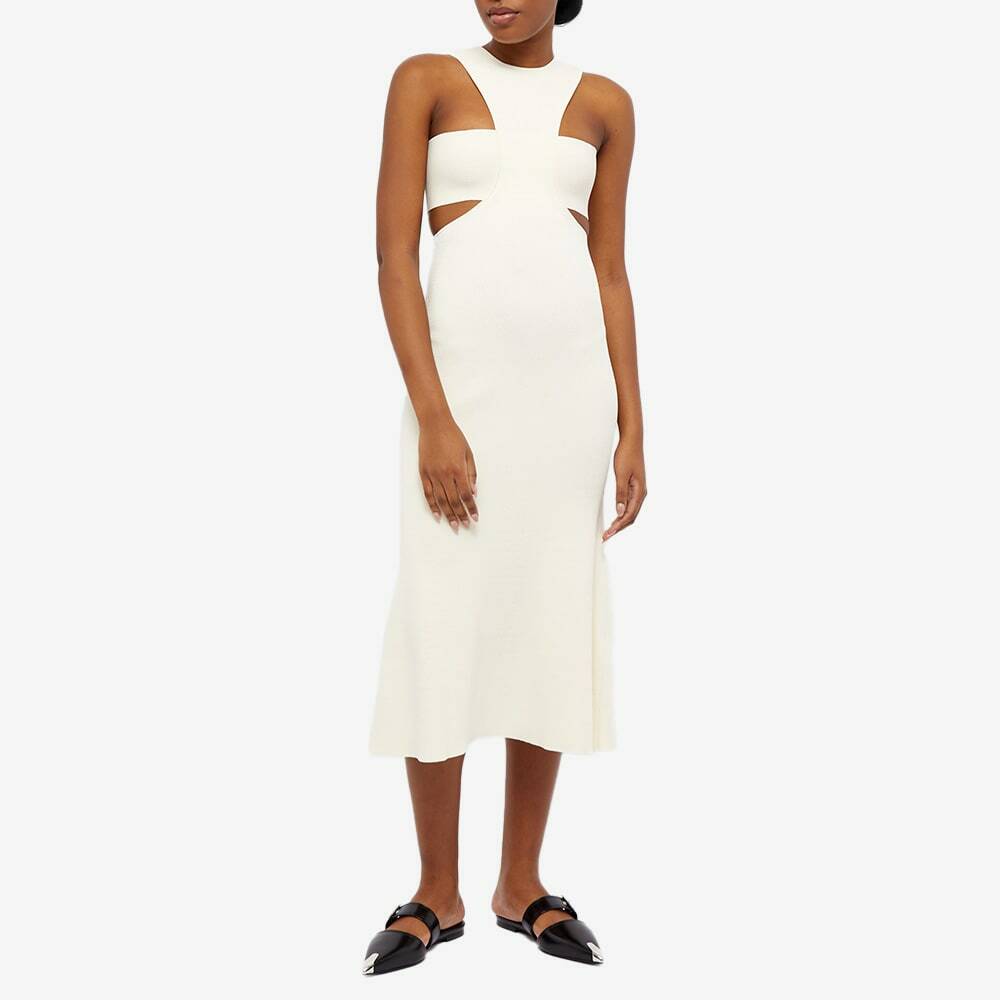 Alexander McQueen Women's Harness Flared Dress in Ivory Alexander McQueen