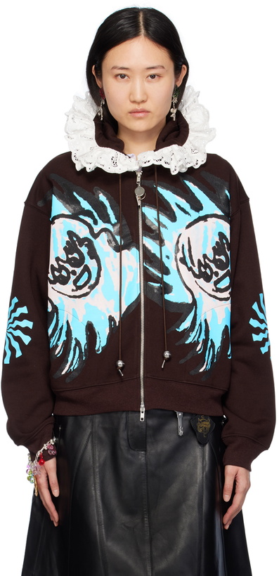 Photo: Chopova Lowena Black Flame Girl Hoodie