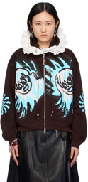 Chopova Lowena Black Flame Girl Hoodie