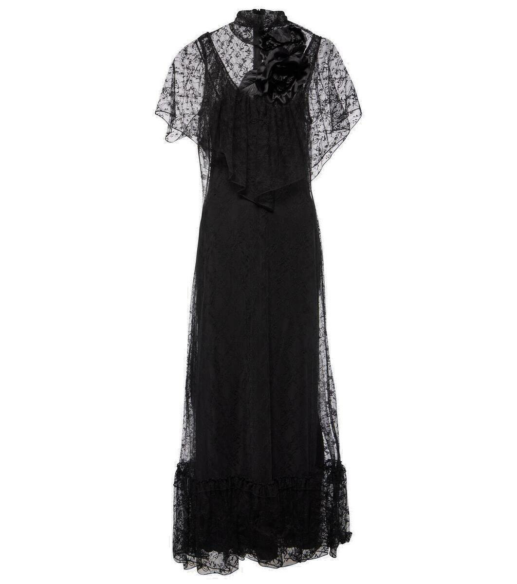 Rodarte - Leopard-print silk and lace slip dress Rodarte
