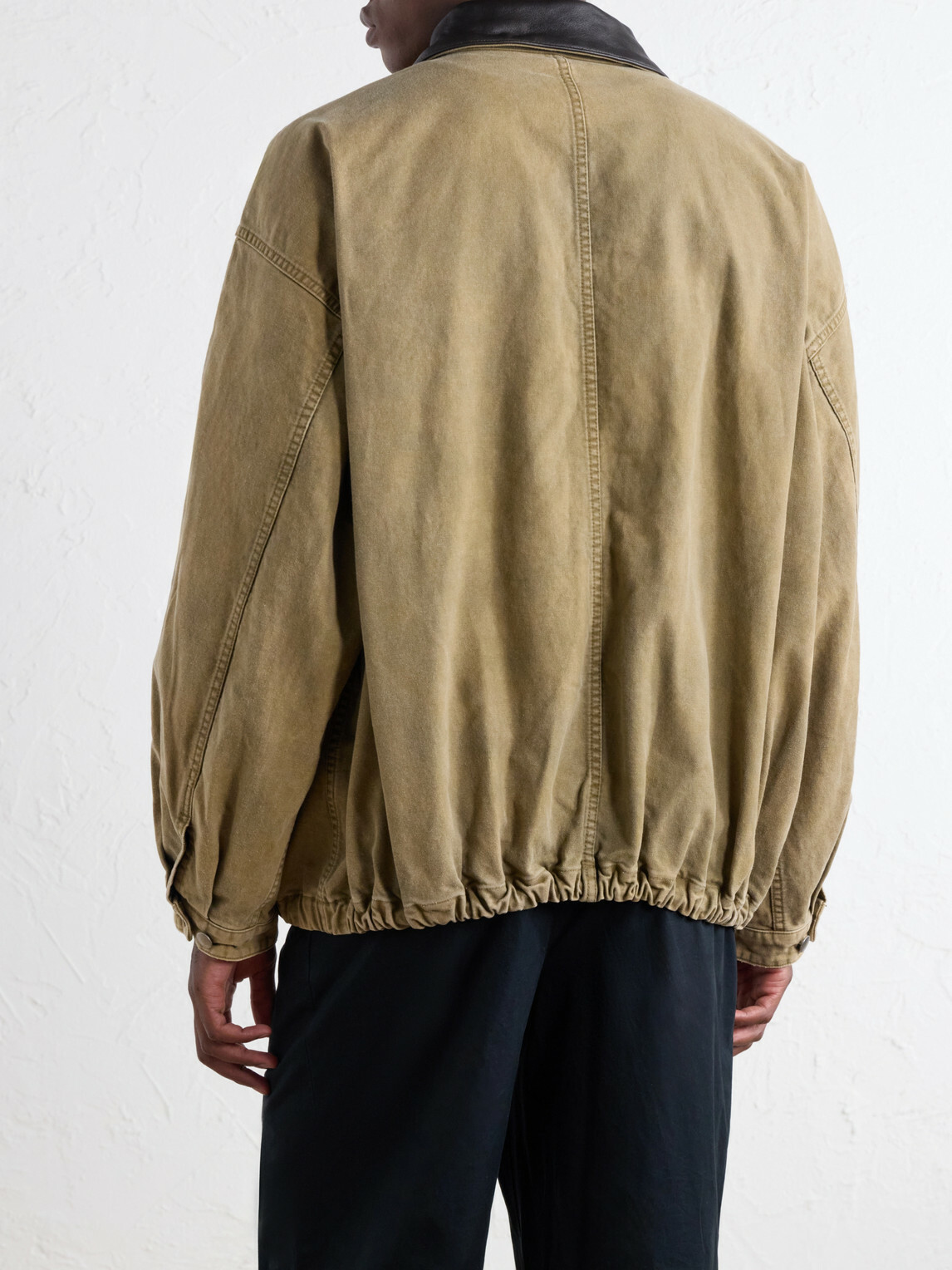 ssstein - Leather-Trimmed Cotton-Corduroy Jacket - Brown