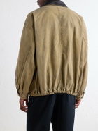 ssstein - Leather-Trimmed Cotton-Corduroy Jacket - Brown
