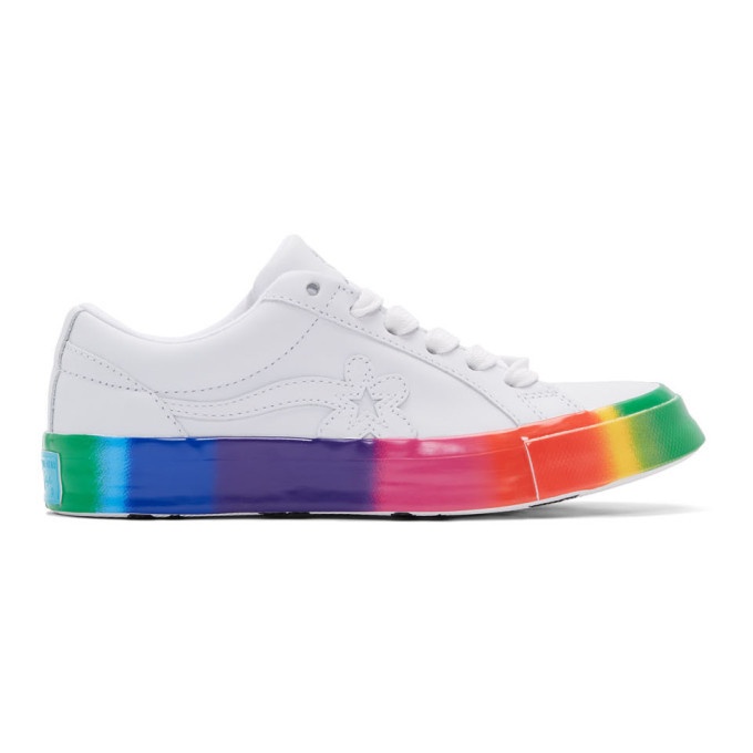 Photo: Converse White Golf le Fleur* One Star OX Rainbow Sneakers