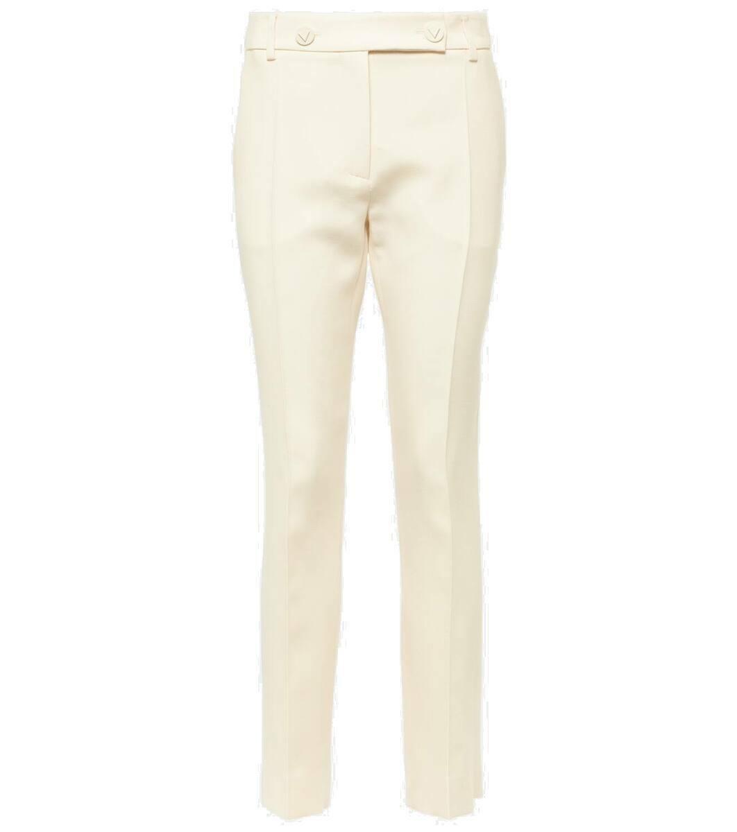 Valentino Crêpe Couture mid-rise slim pants Valentino