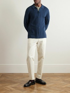 Mr P. - Merino Wool-Jacquard Shirt - Blue