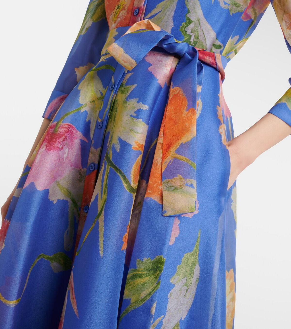Carolina Herrera Floral silk organza gown