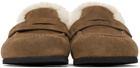 JW Anderson Brown Shearling Loafers
