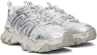 Juun.J White & Silver Paneled Sneakers