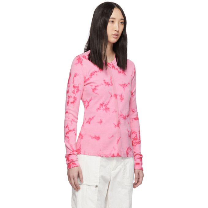 Proenza Schouler Pink PSWL Tie Dye Long Sleeve T Shirt Proenza