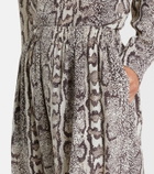 Balenciaga Snake-print silk palazzo pants