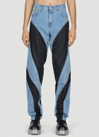 Mugler - Panelled Jeans in Blue
