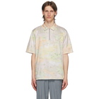 Maison Kitsune Multicolor Camo Fox Print Zipped Polo