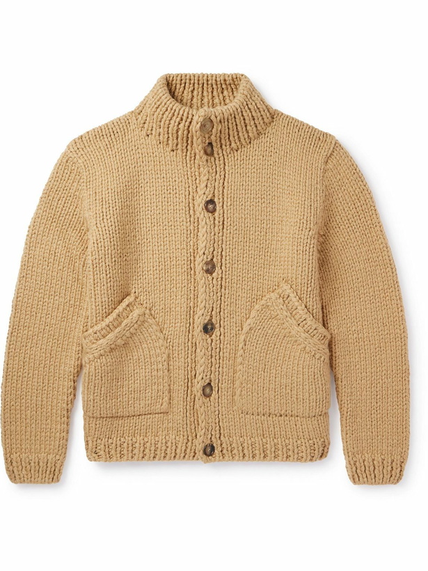 Photo: Federico Curradi - Ribbed Wool Cardigan - Neutrals