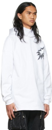We11done White Cotton Hoodie
