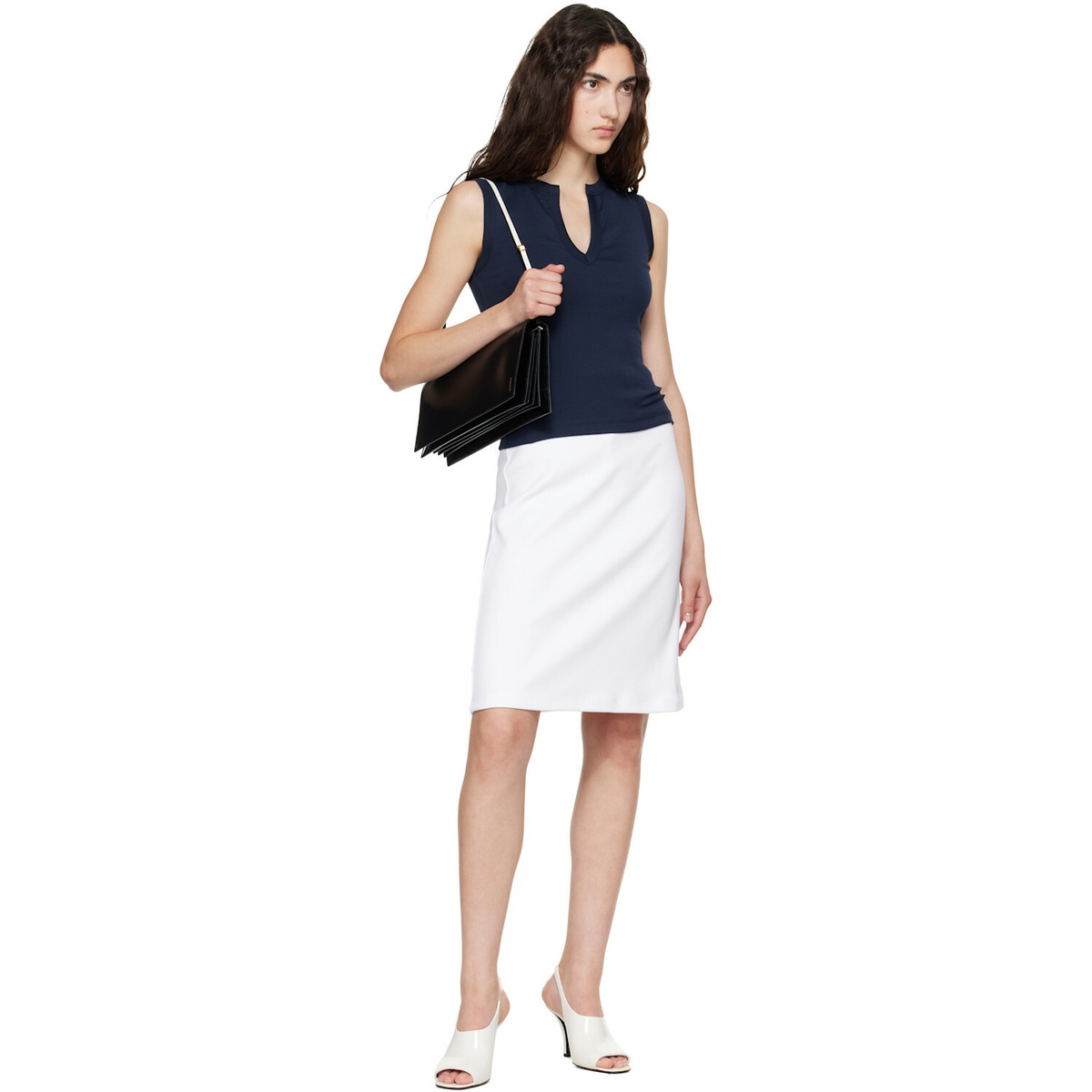 FLORE FLORE Navy Iman Tank Top