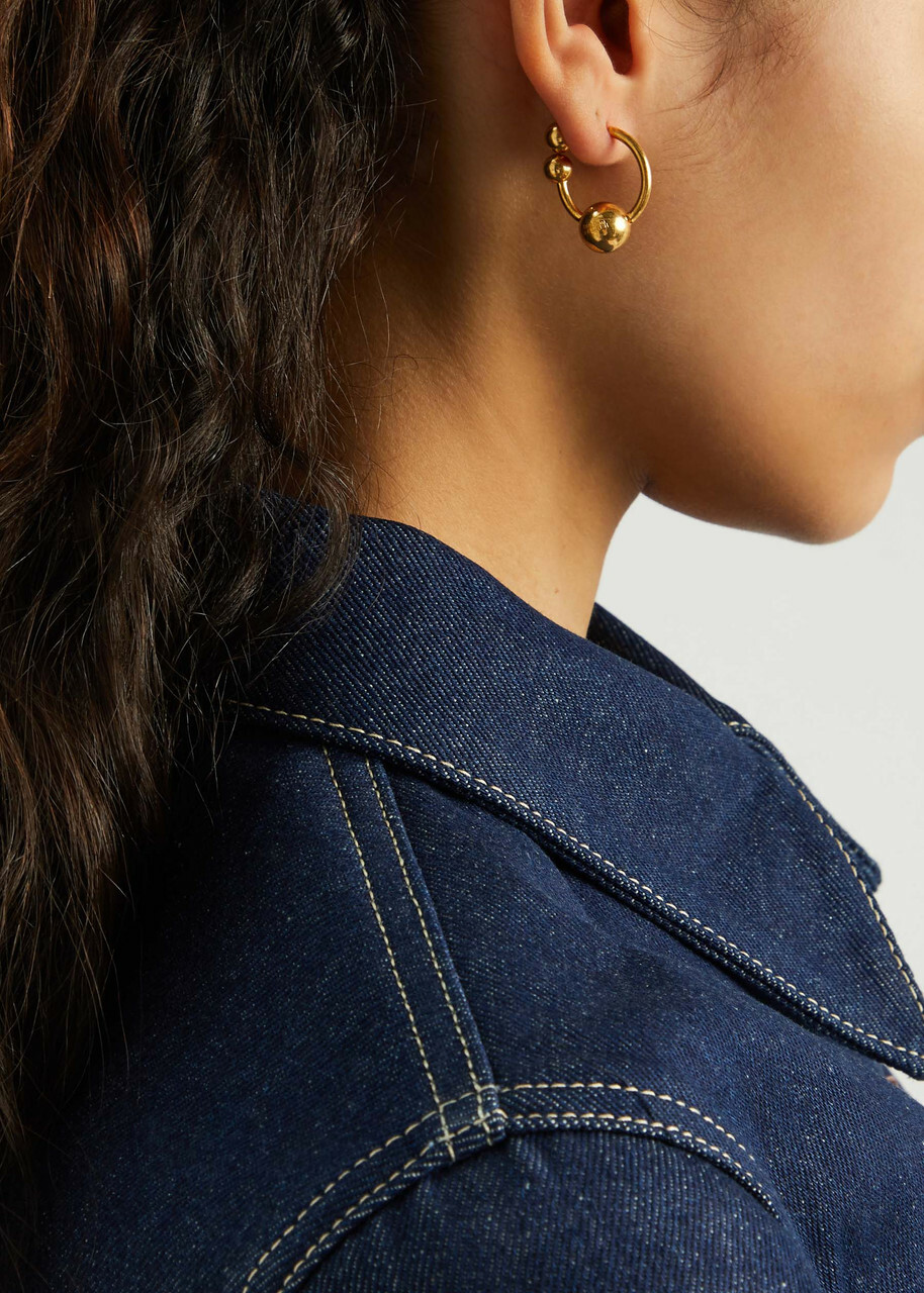 Jean Paul Gaultier The Piercing Hoop Earrings - Gold - One Size