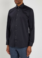 Eton Cotton-twill Shirt Navy
