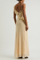 Bec & Bridge Knox Lace-trimmed Silk-chiffon Maxi Dress Yellow