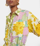 Alémais Elora patchwork linen shirt dress