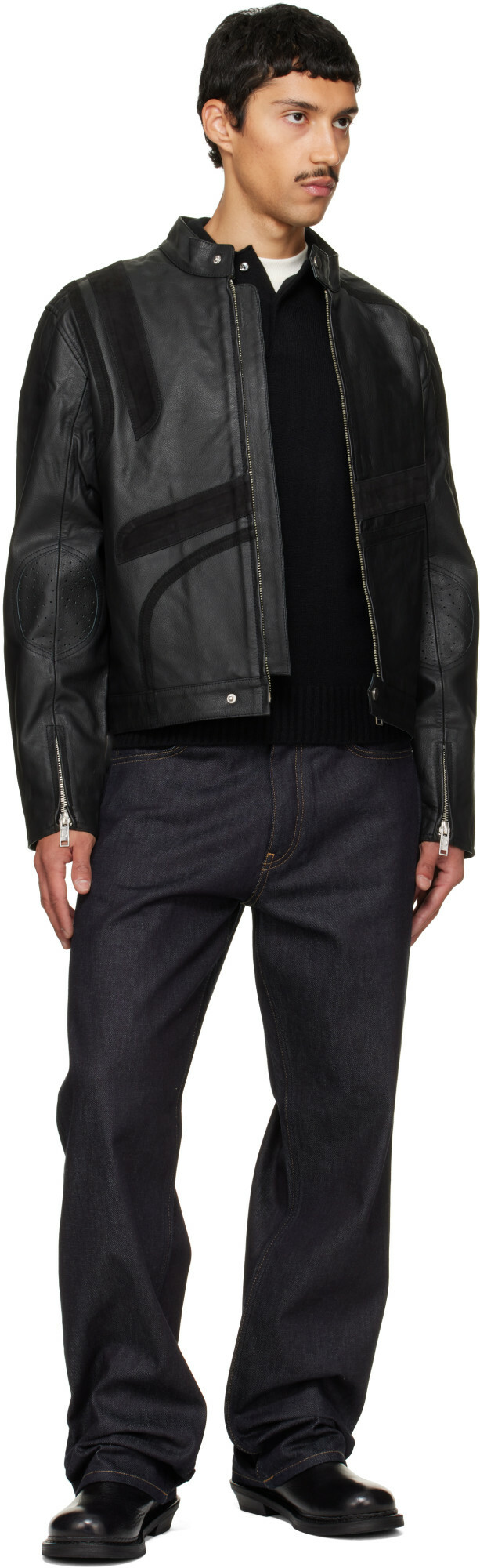 Deadwood Black Hiro Leather Moto Jacket