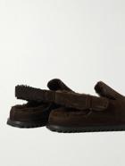 Officine Creative - Introspectus Shearling-Lined Suede Mules - Brown