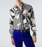 Versace Printed silk twill shirt